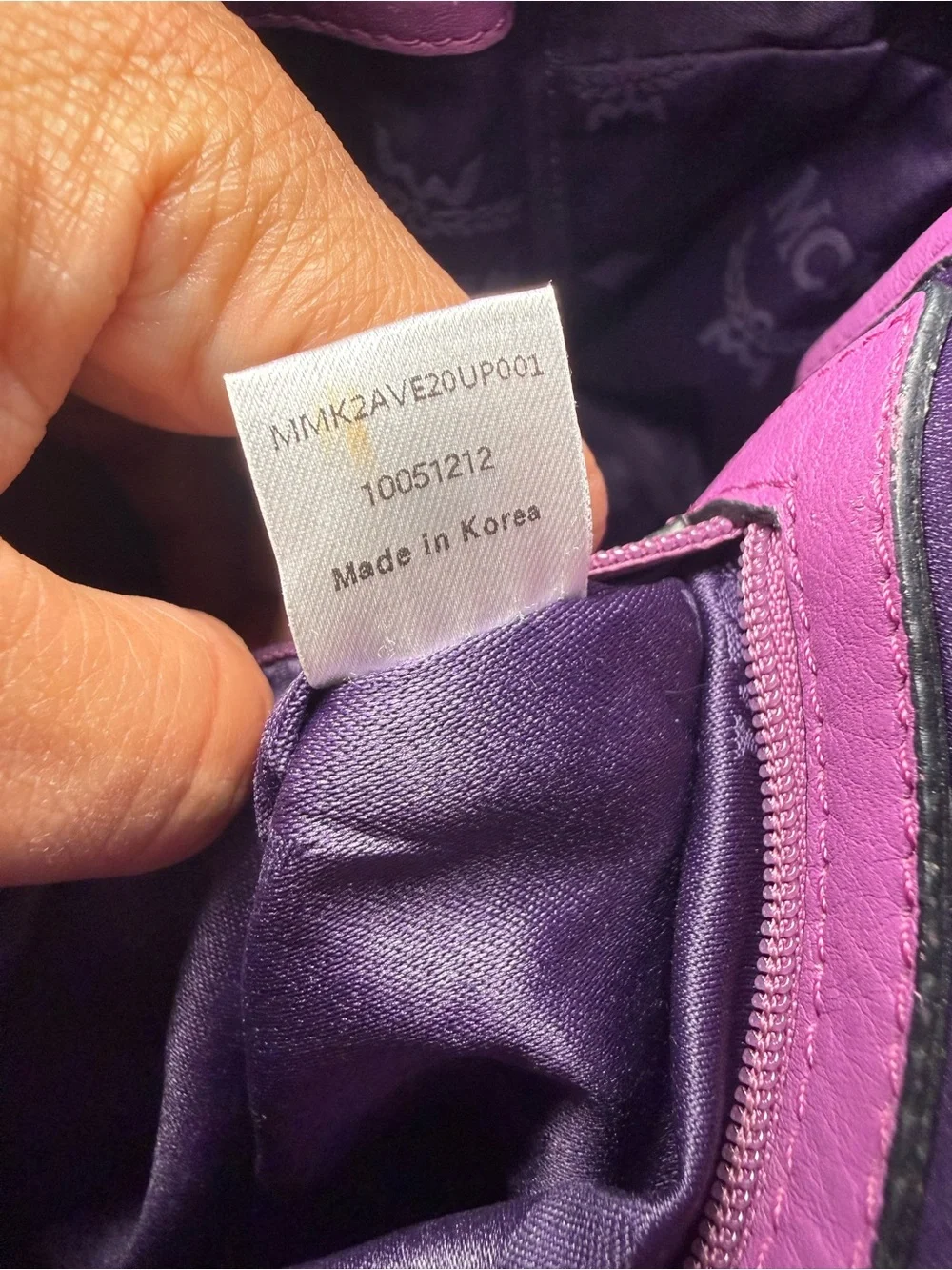 MCM Purple Visetos Mini Backpack
